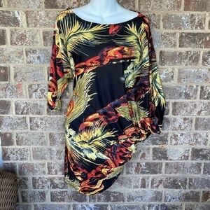 Peacock Dolman Blouse size large New With Tags by Touch Express